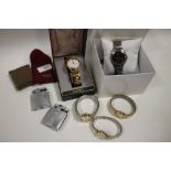 A SELECTION OF LADIES AND GENTS WRISTWATCHES TO INCLUDE 2 RONSON LIGHTERS