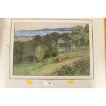 A FRAMED AND GLAZED WATERCOLOUR OF A VIEW OVER THE BAY SIGNED LOWER LEFT EDMUND GRAY