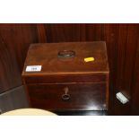 AN INLAID TEA CADDY