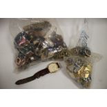 A BAG OF COSTUME JEWELLERY