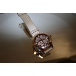 A LADIES FOLLI FOLLIE ROSE GOLD PLATED QUARTZ DRESS WATCH