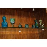 SEVEN PIECES OF MDINA ART GLASS TO INCLUDE ONE UNSIGNED EXAMPLE