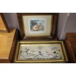 TWO FRAMED AND GLAZED ENGRAVINGS