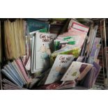 A LARGE QUANTITY OF ASSORTED GREETINGS CARDS, TO INCLUDE GET WELL SOON