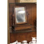 AN EDWARDIAN MAHOGANY DRESSING TABLE MIRROR