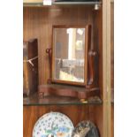 A MAHOGANY DRESSING TABLE MIRROR