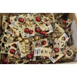 A QUANTITY OF PERSONALISED CHRISTMAS BAUBLES