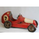 A c.1950 AUSTIN JUNIOR FORTY PATHFINDER GRAND PRIX RACER PEDAL CAR, finished in red / white,