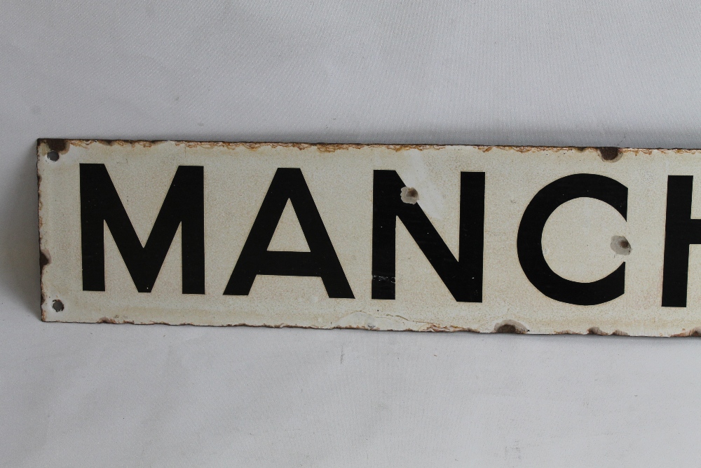 TWO ENAMEL WALL SIGNS - 'THE VAUGHAN' AND 'MANCHESTER', possibly from The Vaughan Crane Company of - Image 3 of 7