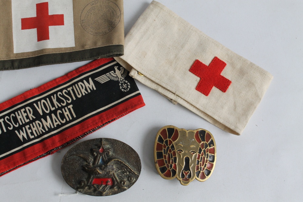 RED CROSS ARMBANDS, German armbands, buckles, ash tray etc. - Image 2 of 10