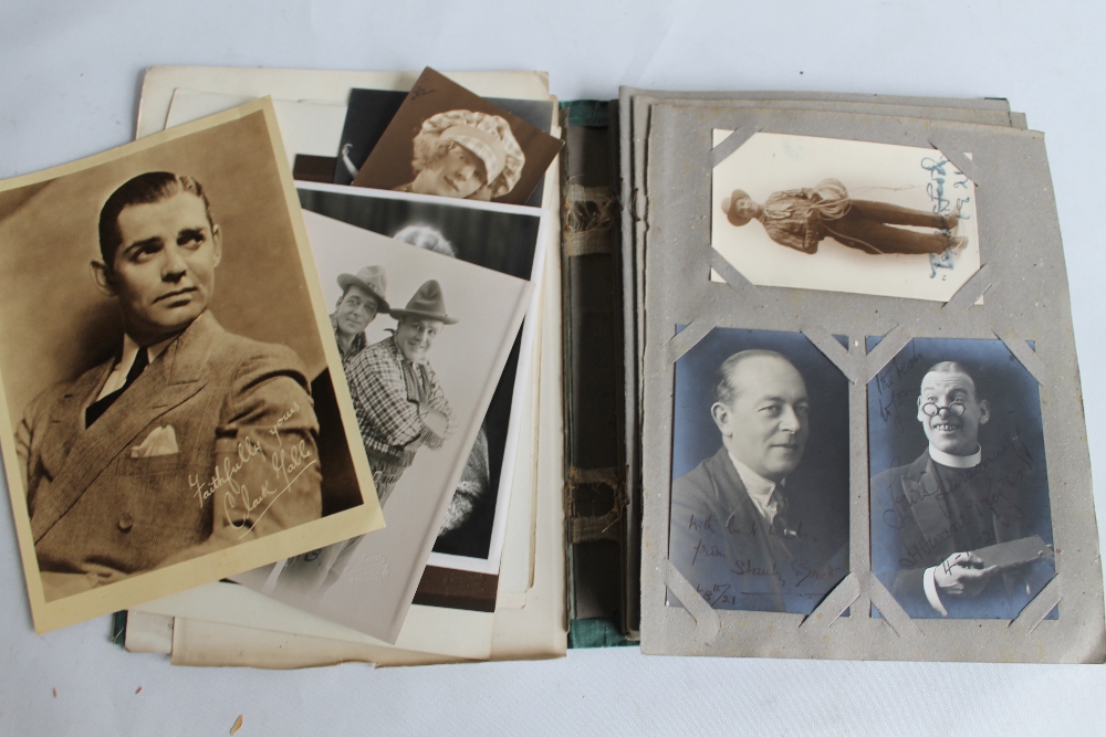 A COLLECTION OF EARLY 20TH CENTURY SIGNED PHOTOGRAPHS OF MAINLY BRITISH STARS, contained in a - Image 4 of 5