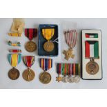 A COLLECTION OF MILITARY INTEREST MEDALS to include Kuwaiti Liberation Medal, American Defence (