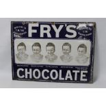 A FRY'S CHOCOLATE "FIVE BOYS" ENAMEL ADVERTISING SIGN, 76 cm x 56 cm A/F