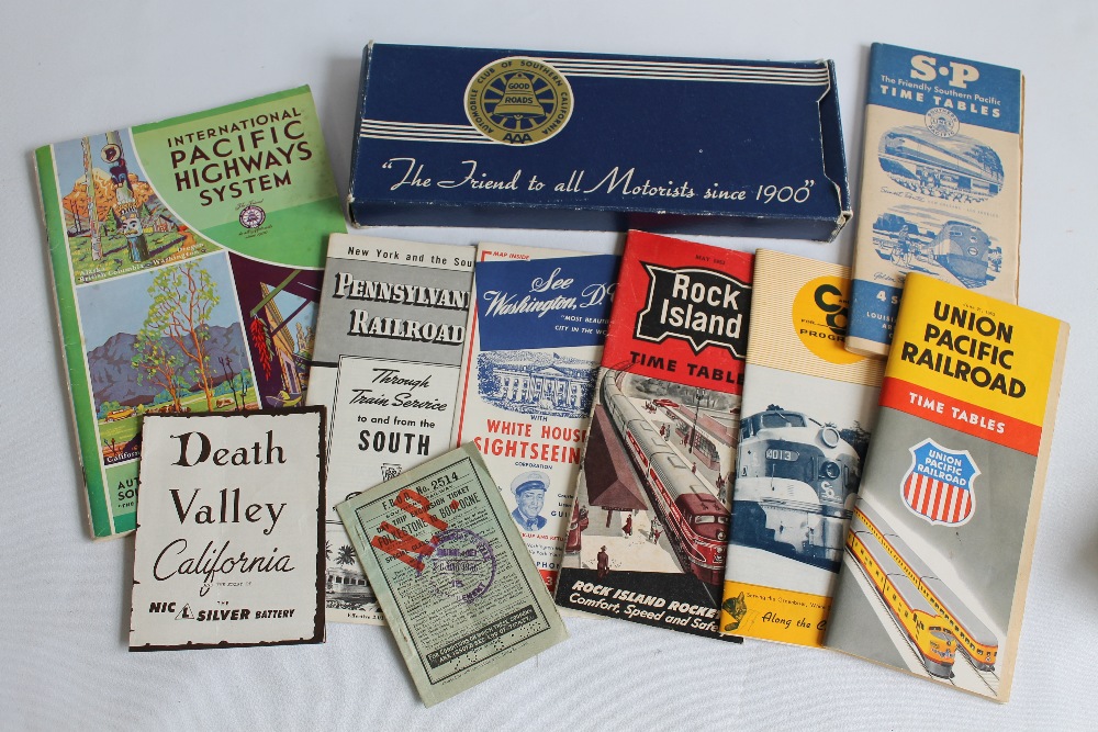 A QUANTITY OF VARIOUS MAPS AND EPHEMERA RELATING TO AMERICAN RAILWAYS, to include Pennsylvania