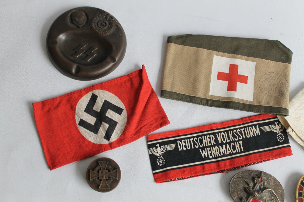 RED CROSS ARMBANDS, German armbands, buckles, ash tray etc. - Image 3 of 10