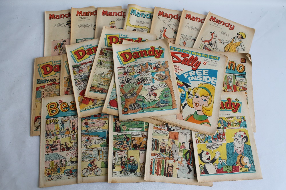 A COLLECTION OF VARIOUS COMICS FROM 1969-1970, to include Beano, Dandy, Sally and Mandy (25)