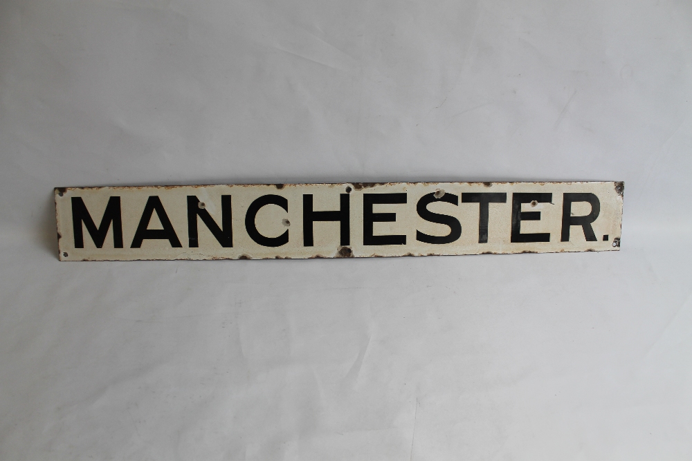 TWO ENAMEL WALL SIGNS - 'THE VAUGHAN' AND 'MANCHESTER', possibly from The Vaughan Crane Company of - Image 2 of 7