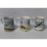 A FRANKLIN MINT "WINGS OF DESTINY" COMMEMORATIVE TANKARD (ROYAL FLYING CORPS 15TH ANNIVERSARY,