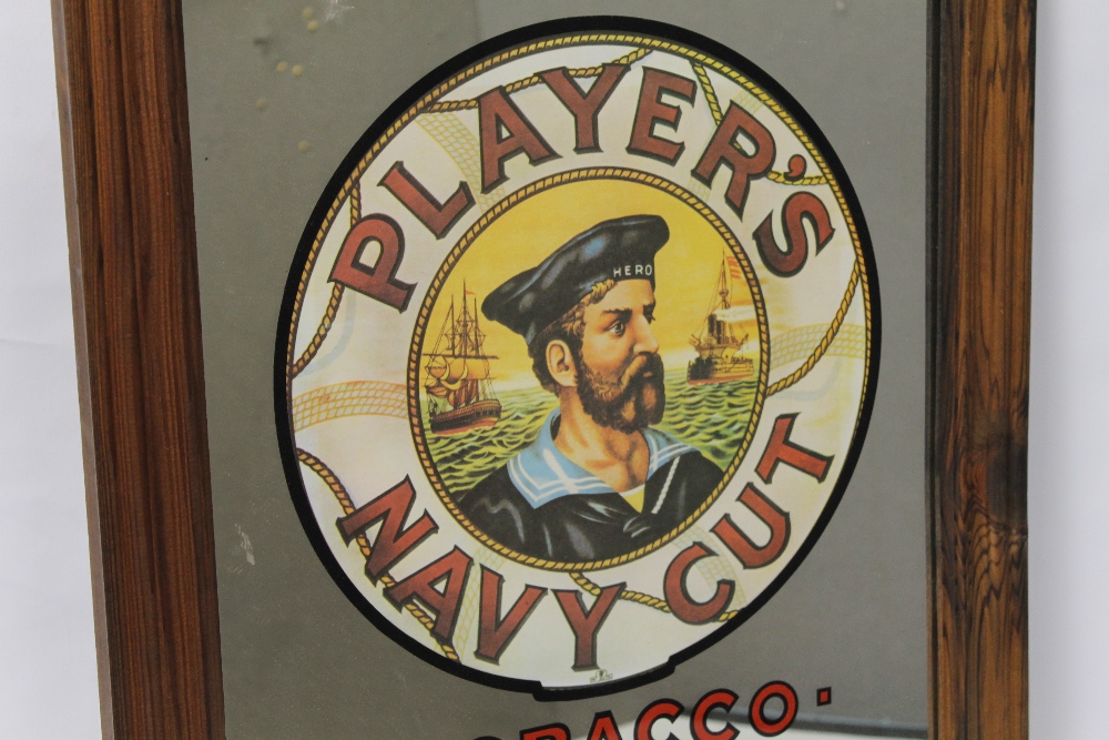A FRAMED "PLAYERS NAVY CUT " ADVERTISING MIRROR, 50 cm x 65 cm - Image 2 of 4