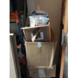 FOUR BOXES OF CHILDRENS TOYS ETC A/F