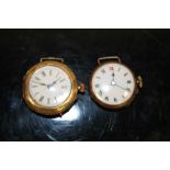 TWO 9CT GOLD CASED VINTAGE WRISTWATCHES A/F