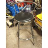 A CHROME BAR STOOL