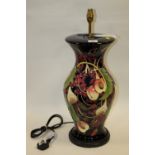 A VERY LARGE AND IMPRESSIVE MOORCROFT PRESTIGE QUEENS CHOICE TABLE LAMP OVERALL H - 61CM