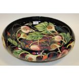 A VERY LARGE AND IMPRESSIVE MOORCROFT PRESTIGE QUEENS CHOICE BOWL SIGNED E. BOSSONS TO BASE W-46CM