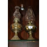 TWO VINTAGE OIL LAMPS