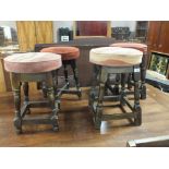 FOUR PUB TYPE STOOLS