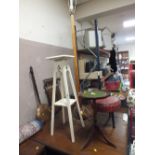 A RETRO STOOL, STANDARD LAMP ETC (7)