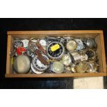 A BOX OF ASSORTED WRISTWATCHES PARTS ETC