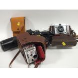 A QUANTITY OF VINTAGE CAMERAS AND ACCESSORIES