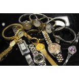 A BAG OF ASSORTED LADIES WRISTWATCHES