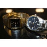 A GENTS CASIO EDIFICE WRISTWATCH TOGETHER WITH ANOTHER (2)