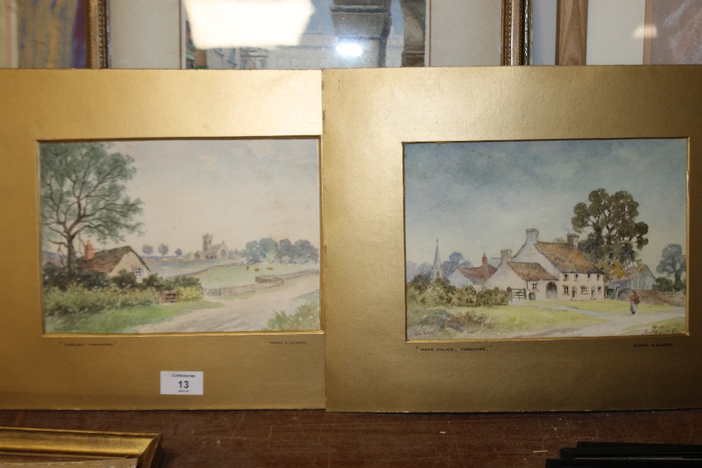 TWO UNFRAMED WATERCOLOURS SIGNED SID D BLADEN DEPICTING YORKSHIRE SCENES