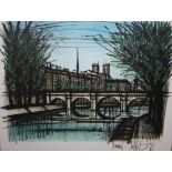 BERNARD BUFFETT (1928-1999). 'Le Font de Paris', lithograph in colours, Templeton & Rawlings Ltd