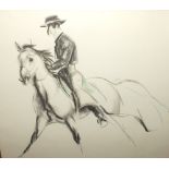 JOHN SKEAPING (XX). A Spanish rider on a horse, coloured print, signed in plate lower right,