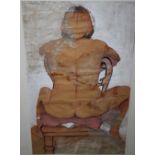 JANET WEBB. Late 19th / early 20th century British school, rear view of a seated female nude, signed