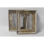 A PAIR OF SMALL ANTIQUE PICTURE FRAMES, frame size approx. 29 cm x 34 cm aperture 18.5 cm x 24 cm