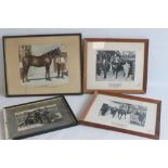 HORSE / DOG / RACING INTEREST - two photographs relating to the 'Leighton Hill Handicap' of