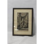 A FRAMED AND GLAZED ENGRAVING TITLED "RICHARD LORD CLIFFORD AND LADY JANE HIS SISTER"