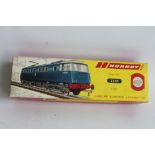 A BOXED HORNBY DUBLO 2245 2 RAIL 3300 BHP BO-BO ELECTRIC LOCOMOTIVE E3002 IN BLUE LIVERY