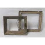 TWO SMALL ANTIQUE PICTURE FRAMES, frame size approx. 34 cm x 28 m and 36 cm x 33 cm with aperture