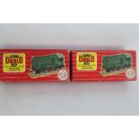 TWO BOXED HORNBY DUBLO 2231 0-6-0 DIESEL ELECTRIC SHUNTING LOCOMOTIVE D3302 BR GREEN