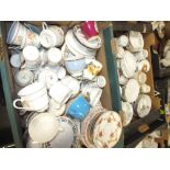 TWO TRAYS OF ASSORTED CHINA TO INCLUDE DOULTON ETC