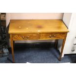 A 19TH CENTURY MAHOGANY SIDE TABLE, W 106 cm