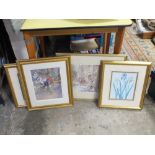 A QUANTITY OF MODERN PRINTS, MIRRORS ETC TO INCLUDE RUSSELL FLINT PRINTS