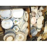 TWO TRAYS OF ASSORTED CHINA TO INCLUDE WEDGWOOD ETC