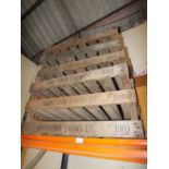 SIX VINTAGE WOODEN FARM PRODUCE CRATES